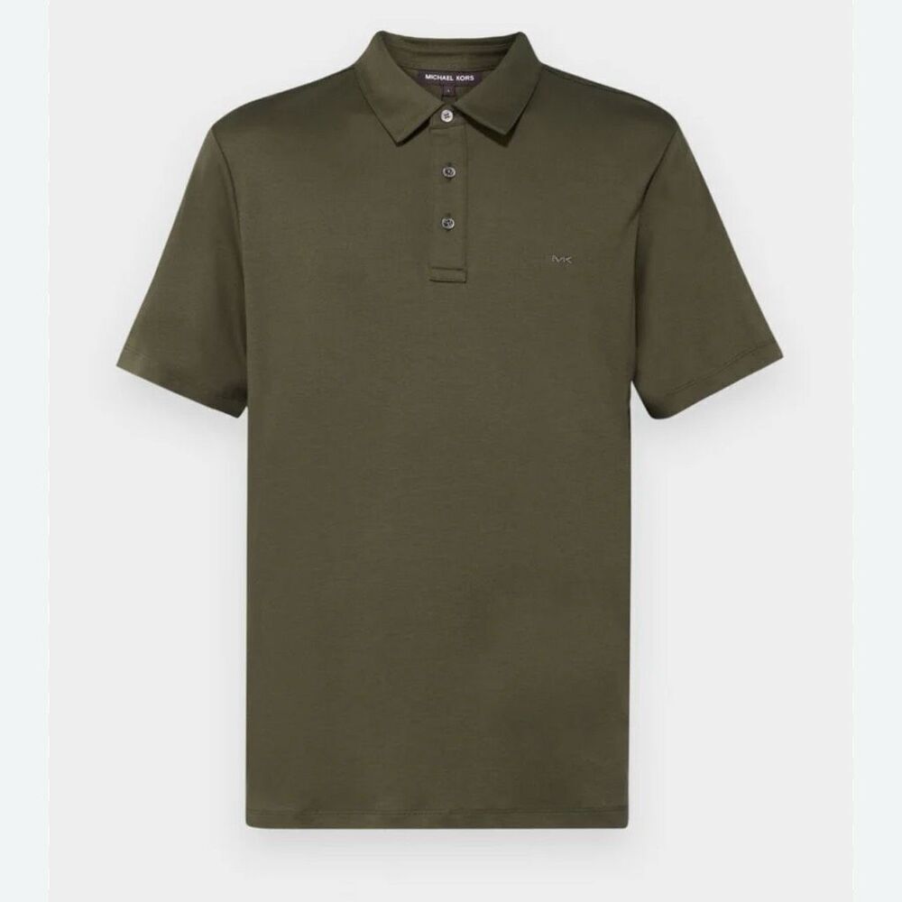 Michael Kors Men's Olive Green Polo Shirt Size M Short Sleeve Casual - Picture 2 of 7